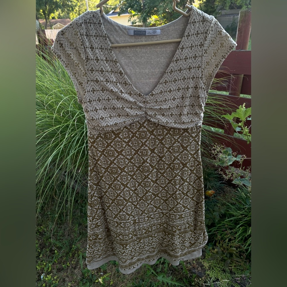 athleta dhara earth green salt creek dress
